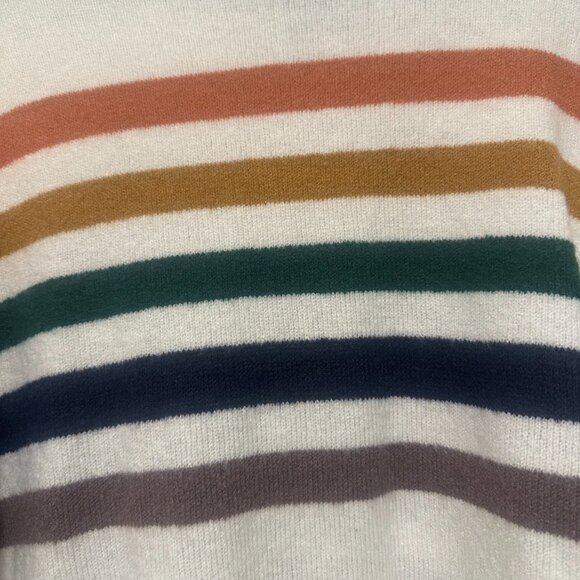 Lulus Heart to Heart Ivory Multi Striped Sweater - Picture 2 of 6